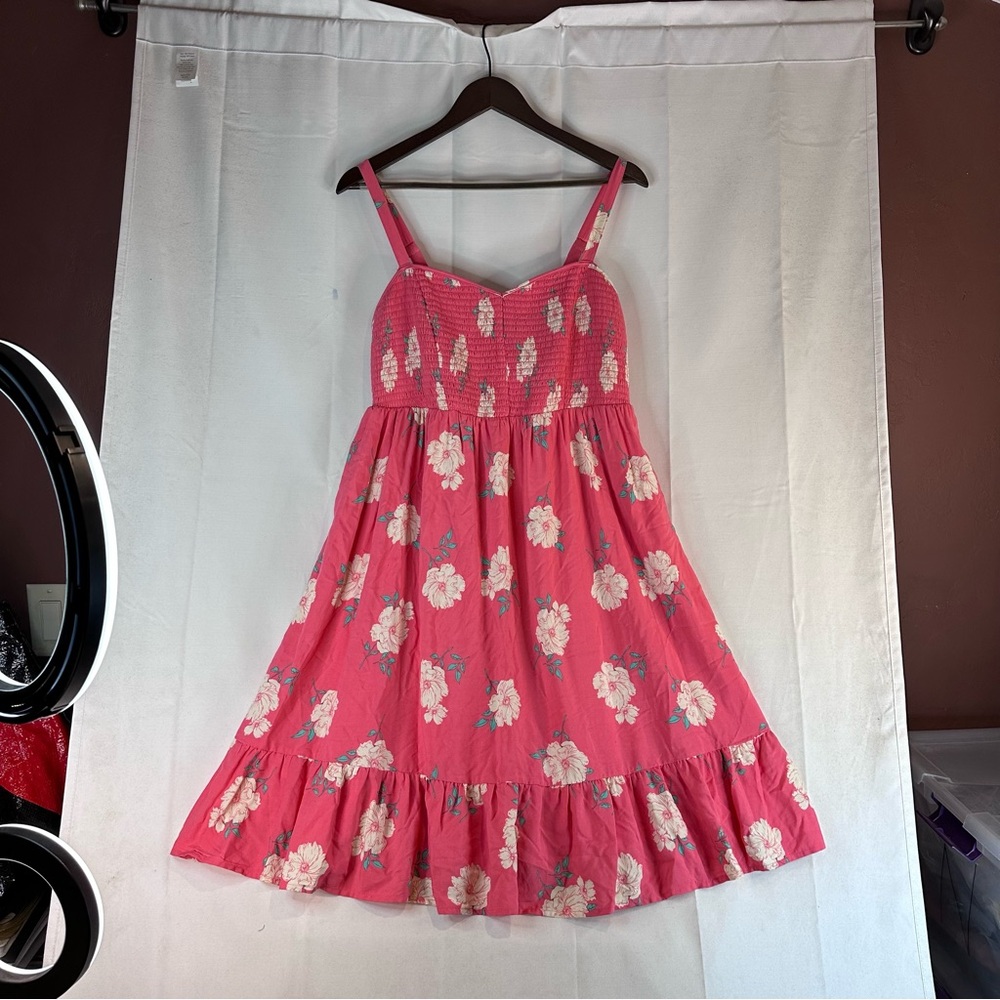 TORRID Women’s Size 1 1X 14-16 Dress Sundress Smocked Stretch Floral NWT Lined - Picture 2 of 16